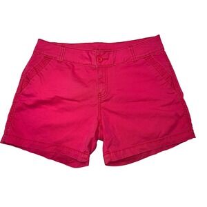 Maurices Womens Pink Cotton Blend Stretch Shorts Size 11 12 Casual Festival